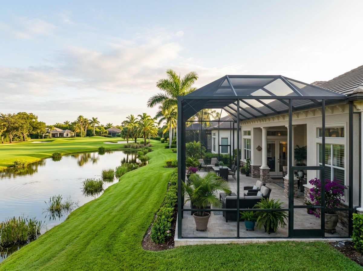 Luxury home overlooking a golf course fairway